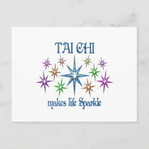 Tai Chi Glitzern Postkarte