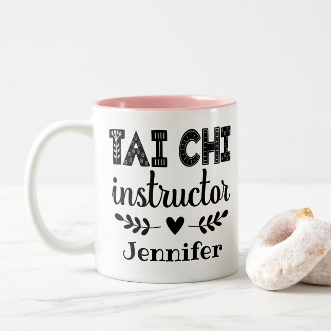 Tai Chi Instructor Zweifarbige Tasse (Mit Donut)