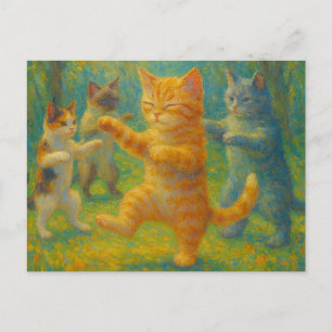 Tai Chi Kätzchen Postkarte