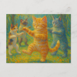 Tai Chi Kätzchen Postkarte