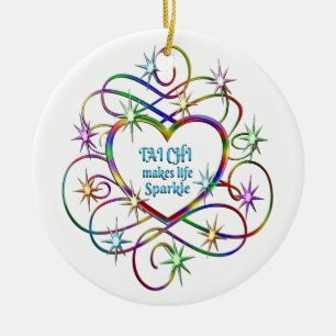 Tai Chi macht Leben sparkle Keramik Ornament