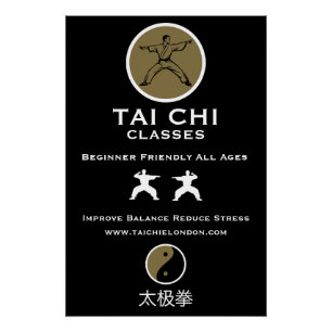 Tai Chi Praktiker Geschäft Förderung Poster