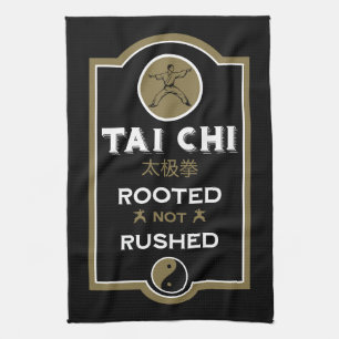 Tai Chi Praktiker Geschenk Geschirrtuch