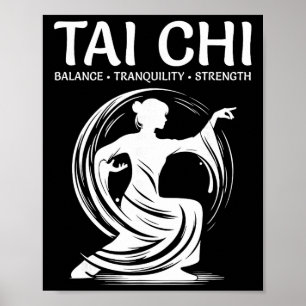 Tai Chi Qigong Kranich Kampfsport Yoga Meditation Poster
