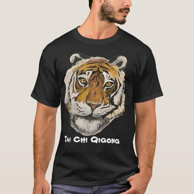 Tai Chi Qigong Large Tiger Face T-Shirt (Vorderseite)