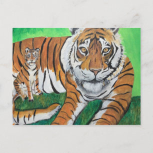 Tai Chi Qigong Tiger Iconic Insight Painting Desig Postkarte