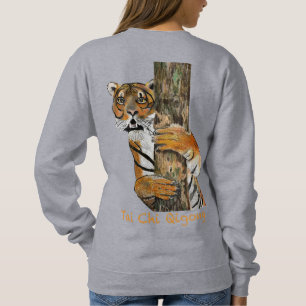 Tai Chi Qigong Tiger Iconic Insight Painting Desig Sweatshirt
