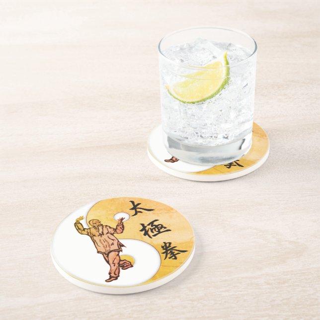 Tai Chi Sandstone Untersetzer (Seite)