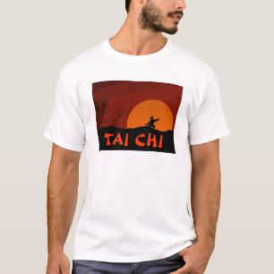 TAI-CHI-SONNENUNTERGANG-MANN-MÖNCH-FARBE T-Shirt