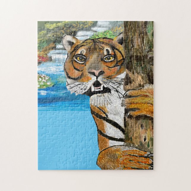 Tai Chi Tiger Illustration Puzzle (Vertikal)