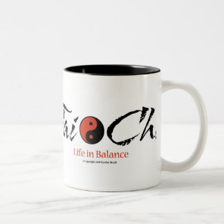 Tai-Chi Yin/Yang "Leben in Balance" zwei tonen Zweifarbige Tasse