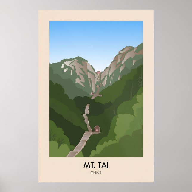 Tai Shan China Reiseplakat Poster (Vorne)