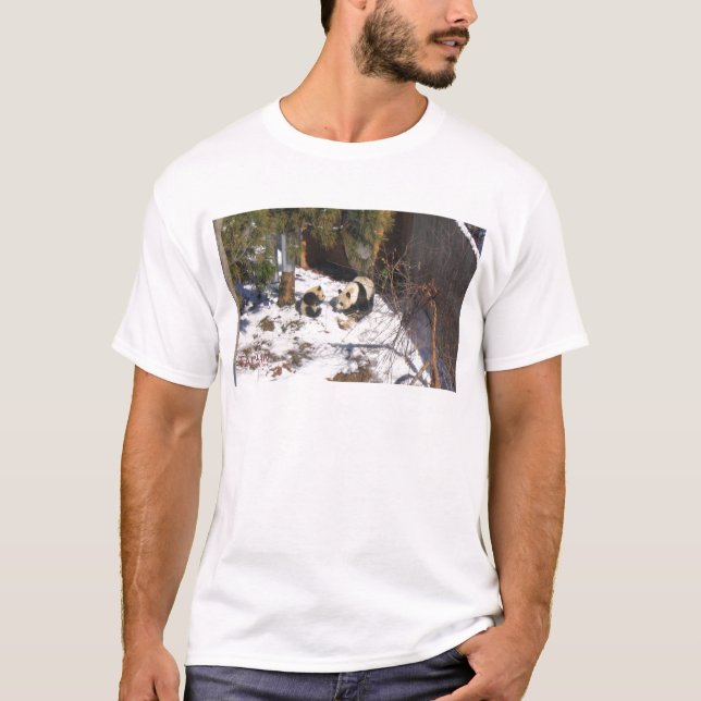 Tai Shan und Mei Xiang, Pandabären T-Shirt (Vorderseite)