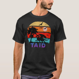Taid Retro Sunset Dragon Großvater T-Shirt