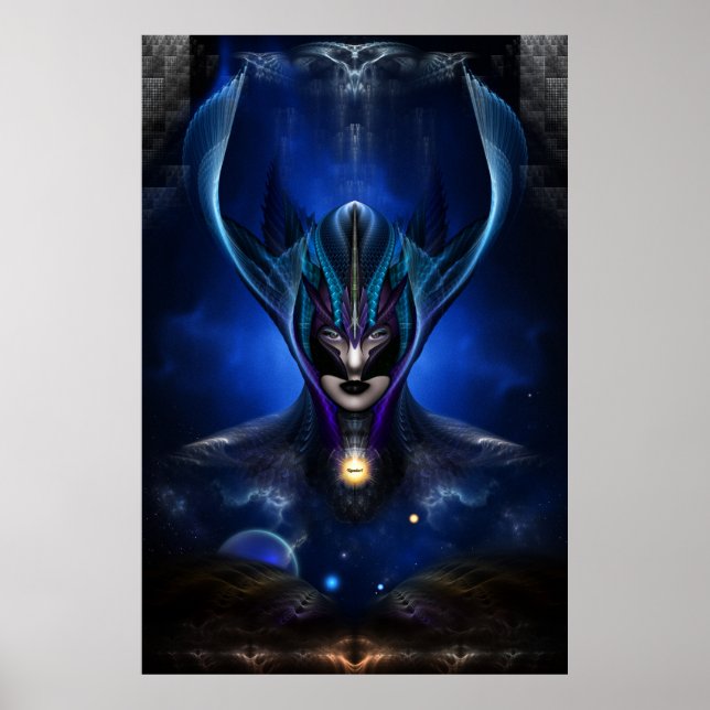 Taidushan Sai Shadow Blue Archival Poster (Vorne)