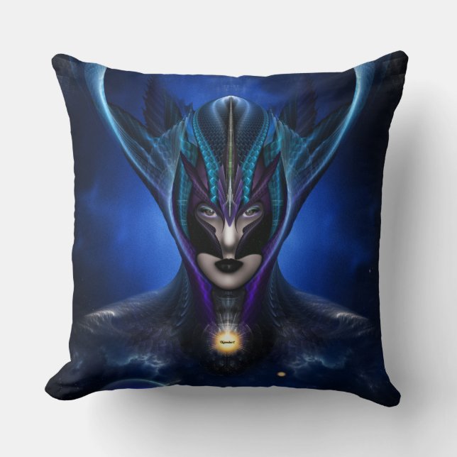 Taidushan Sai Shadow Blue Decorative Throw Kissen (Vorderseite)