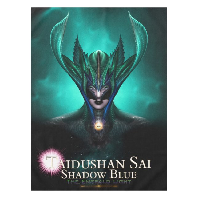 Taidushan Sai Shadow Blue Emerald Light Tablecloth Tischdecke (Vorderseite)