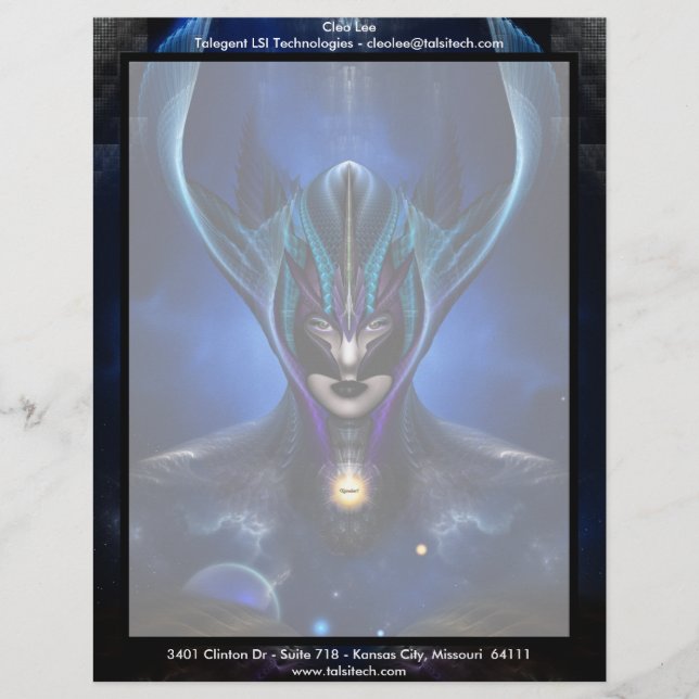 Taidushan Sai Shadow Blue Letterhead Briefbogen (Vorderseite)