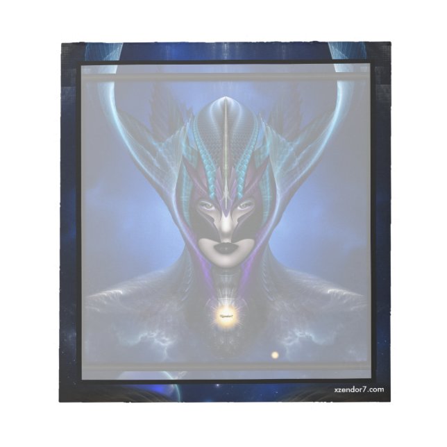 Taidushan Sai Shadow Blue Notepad Notizblock (Vorderseite)