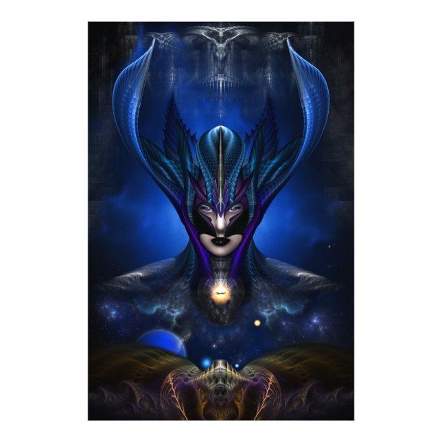 Taidushan Sai Shadow Blue RB Portrait Foto Print (Vorne)