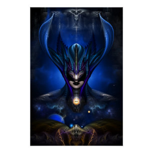 Taidushan Sai Shadow Blue RB Portrait Perfect Post Poster