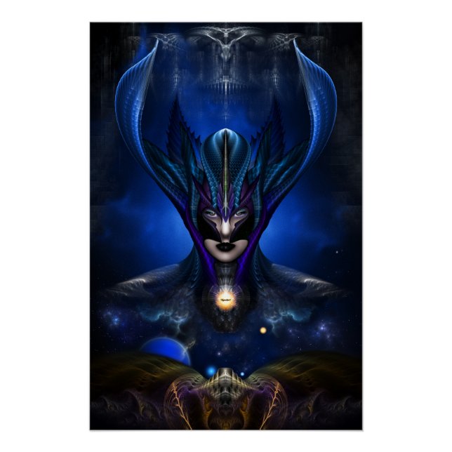 Taidushan Sai Shadow Blue RB Portrait Perfect Post Poster (Vorderseite)
