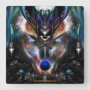 Taidushan Sai Spirit of Power WD Quadratische Wanduhr