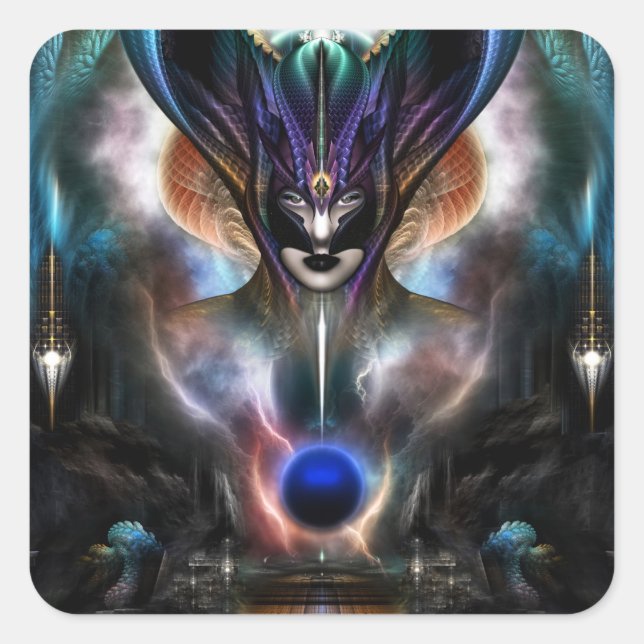 Taidushan Sai Spirit of Power WD Quadratischer Aufkleber (Vorderseite)