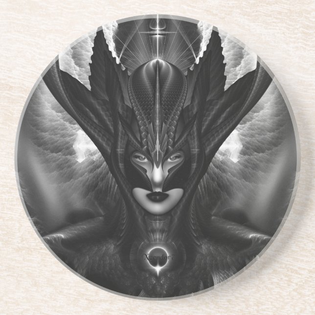 Taidushan Sai TOT BlackSun Sandstone Untersetzer (Vorne)