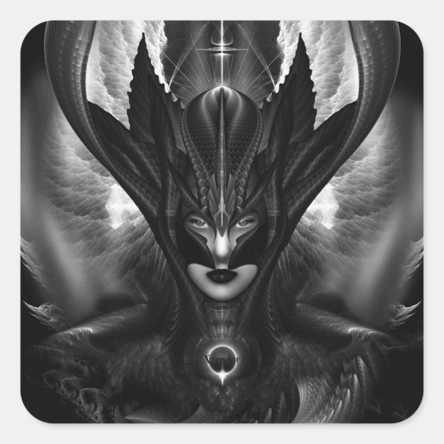 Taidushan Sai TOT BlackSun Square Sticker (Vorderseite)