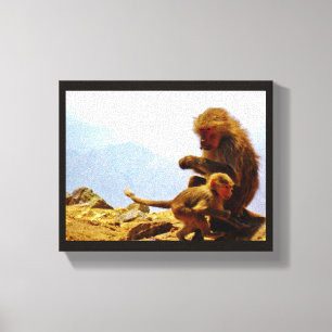 Taif Baboons Leinwanddruck