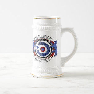 Taifalos - heraldisches Wappen Stein Bierglas