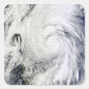 Taifun Chaba im philippinischen Meer Quadratischer Aufkleber