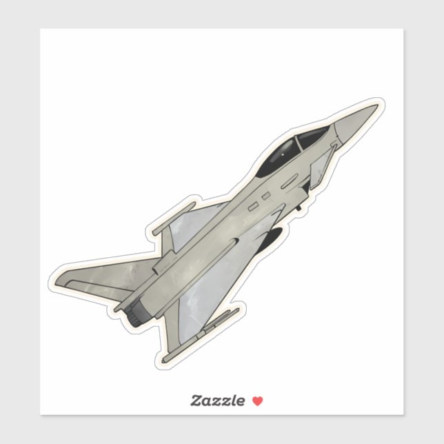 Taifun, Kampfjet-Flugzeug Aufkleber (Blatt)