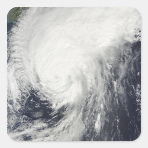 Taifun Melor nähert sich Japan Quadratischer Aufkleber