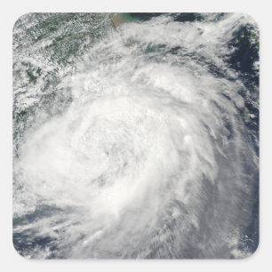 Taifun Morakot über China Quadratischer Aufkleber