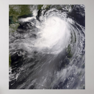 Taifun Nuri nähernde China Poster