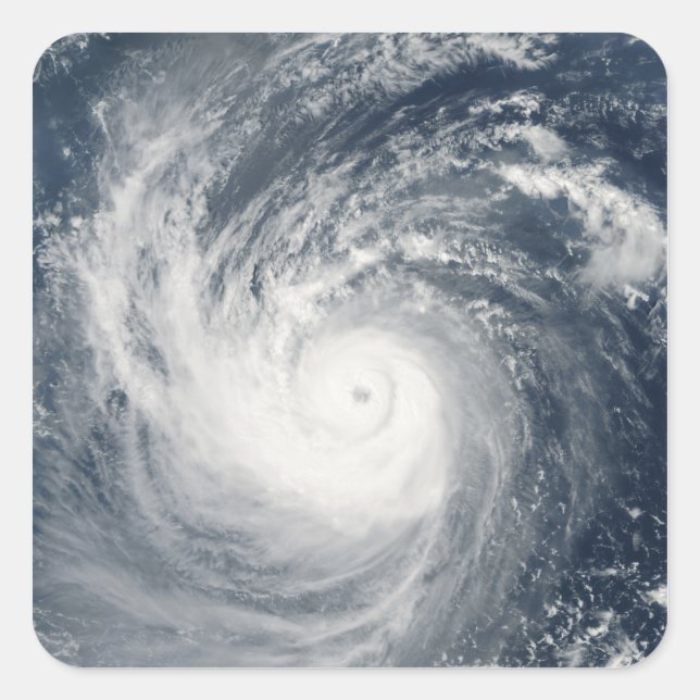 Taifun Quadratischer Aufkleber (Vorderseite)