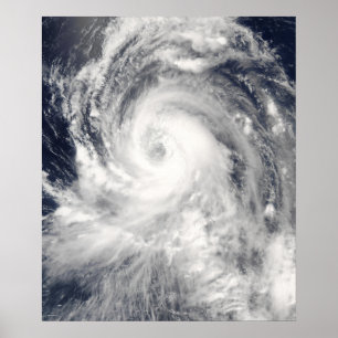 Taifun Tingting über dem NordMariana Isla Poster