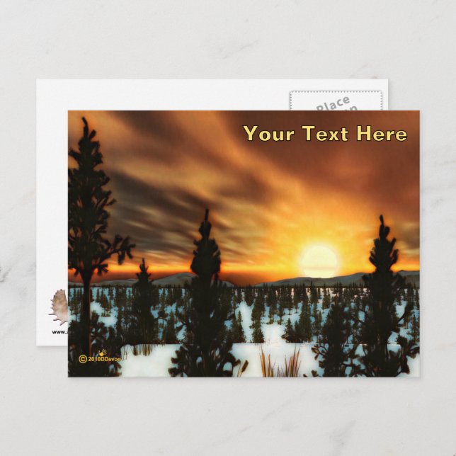 Taiga Sun Postkarte (Vorne/Hinten)