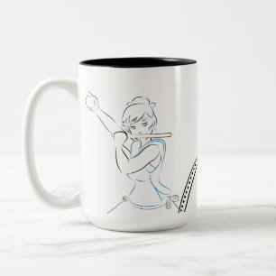 Taiko Geruche mögen fantastisch (Haiku u. Kunst) Zweifarbige Tasse