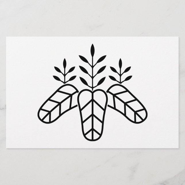 Taiko paulownia briefpapier (Vorderseite)