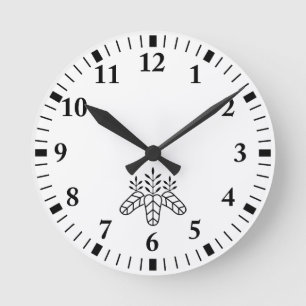 Taiko paulownia runde wanduhr