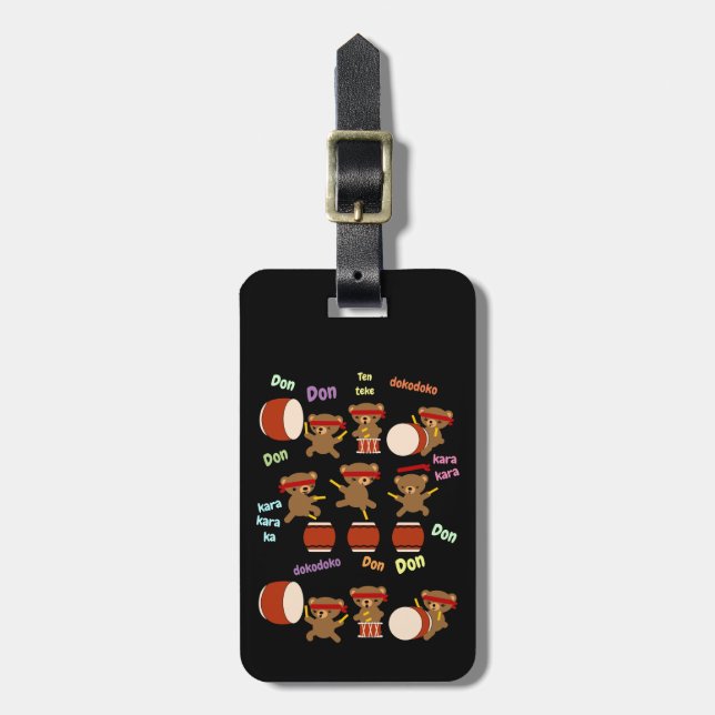 Taiko Trommel-Geschenke Identifikations-Umbau Gepäckanhänger (Vorderseite vertikal)