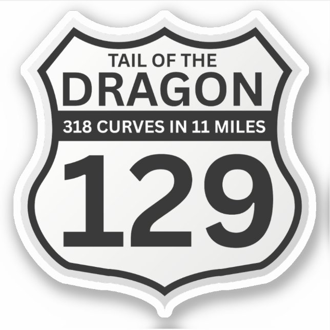 Tail of the Dragon Deals Gap Motorcycle road trip  Aufkleber (Vorderseite)