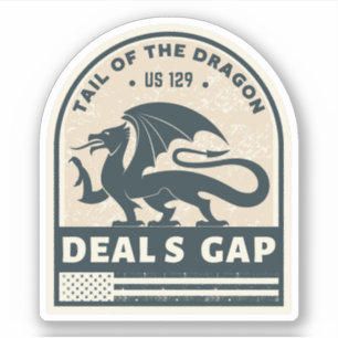 Tail of the Dragon Deals Gap Motorrad-Rundreise  Aufkleber