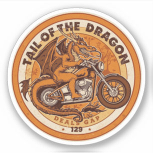 Tail of the Dragon Deals Gap Motorrad-Rundreise Aufkleber
