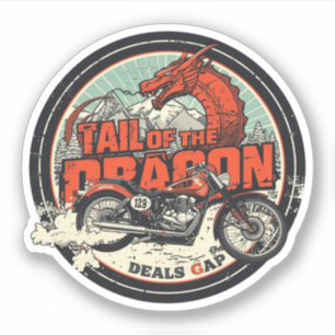 Tail of the Dragon Deals Gap Motorrad-Rundreise  Aufkleber