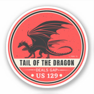 Tail of the Dragon Deals Gap Motorrad-Rundreise  Aufkleber