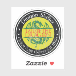 Tail of the Dragon Road US 129 Motorcycle 01 Aufkleber